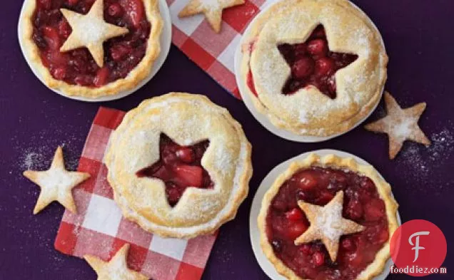 Cranberry & pear pies