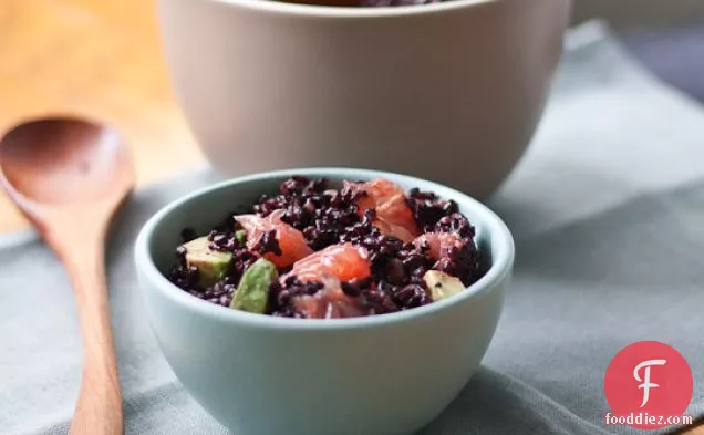 Black Rice Salad With Avocado And Grapefruit