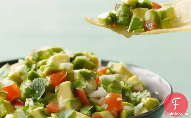 Chunky Guacamole With Serrano Peppers