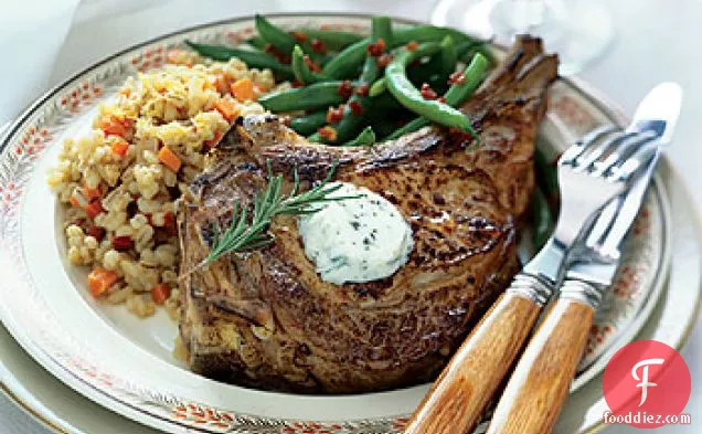 Veal Chops with Rosemary Butter