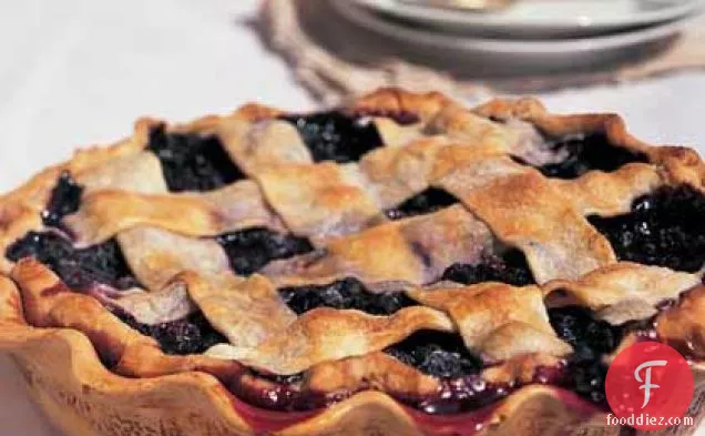 Lattice-Topped Blueberry Pie