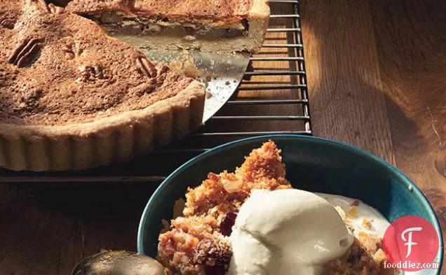 Butterscotch Pecan Tart with Scotch-Spiked Whipped Cream