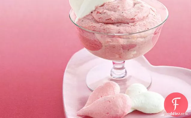 Strawberry Mousse with Meringue Hearts