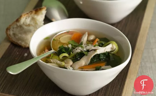 Chicken and White Bean Soup with Greens