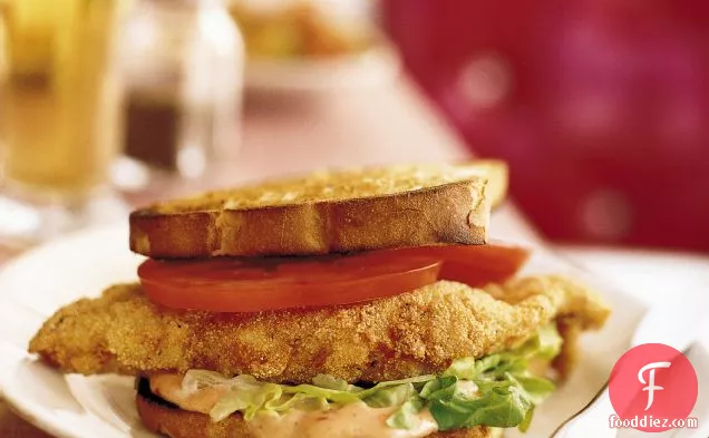 Fried Catfish Sandwiches with Chipotle-Honey Mayo