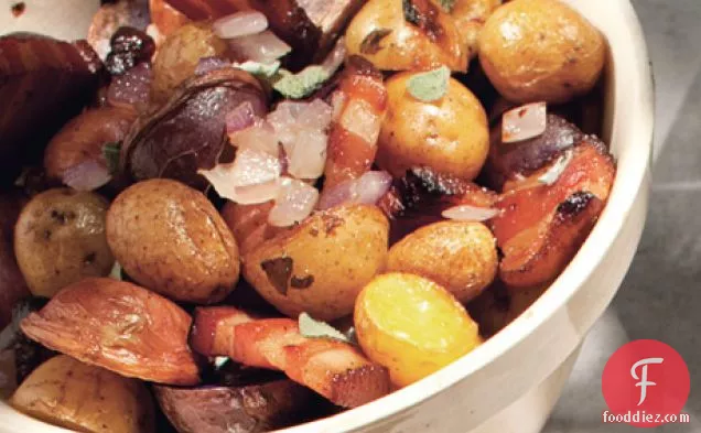 Roasted Potatoes with Bacon, Onions, and Sage
