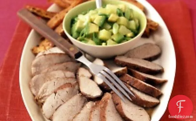 Caribbean Pork With Avocado-pineapple Salsa