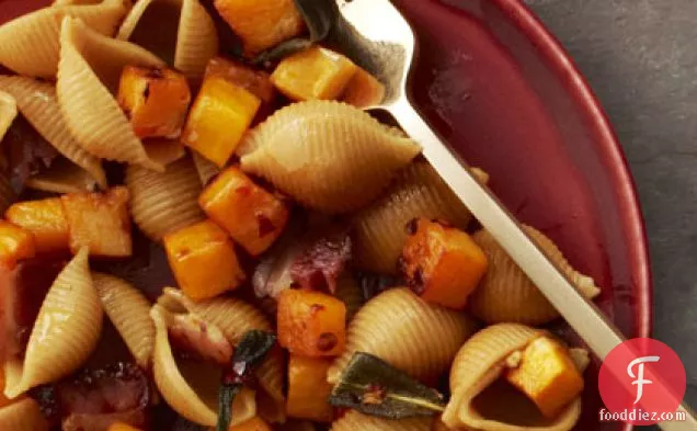 Pasta with Bacon, Squash and Sage