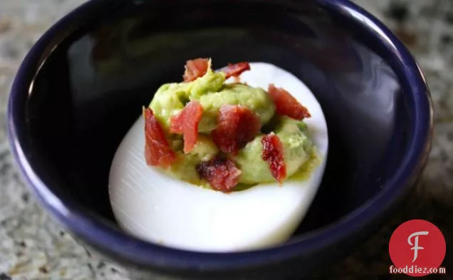 Bacon Avocado ‘deviled’ Eggs