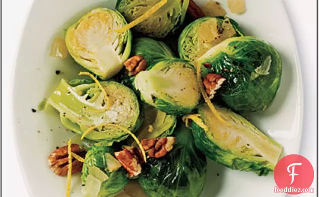 Sautéed Brussels Sprouts with Lemon and Pecan