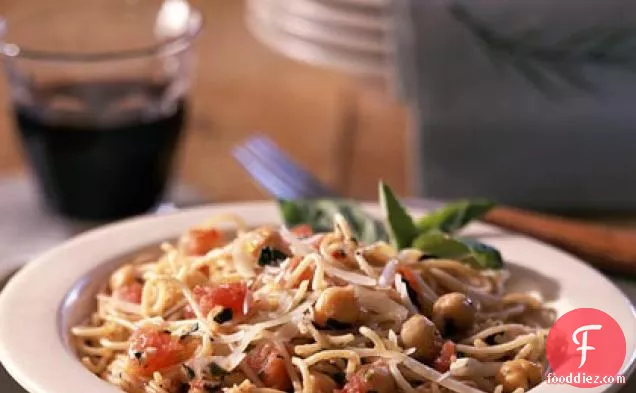 Pasta Skillet with Tomatoes and Beans