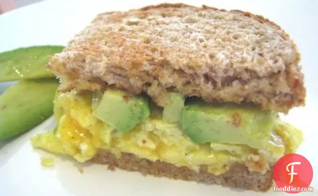 Avocado And Egg Sandwich With Tillamook Cheddar On Whole Wheat