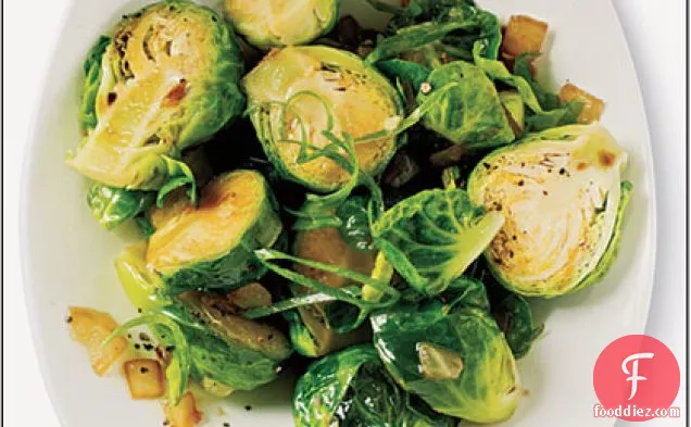 Sautéed Brussels Sprouts with Sesame, Garlic, and Ginger