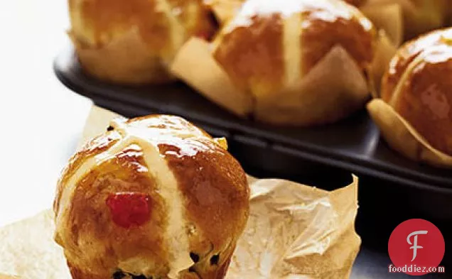 Hot cross muffin buns