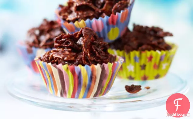 Cooking with kids: Chocolate cornflake cakes