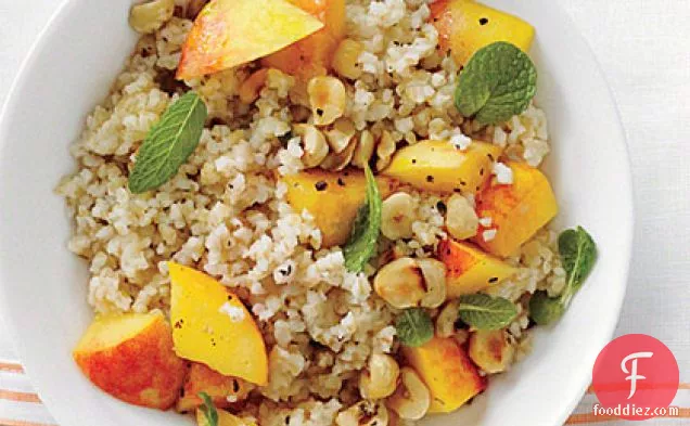 Bulgur with Peaches and Mint