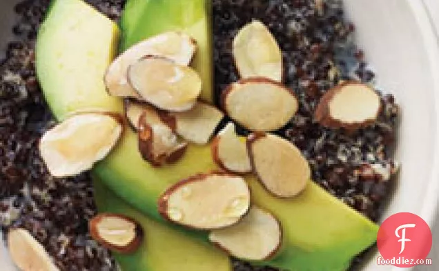 Black Quinoa With Avocado, Almonds, And Honey