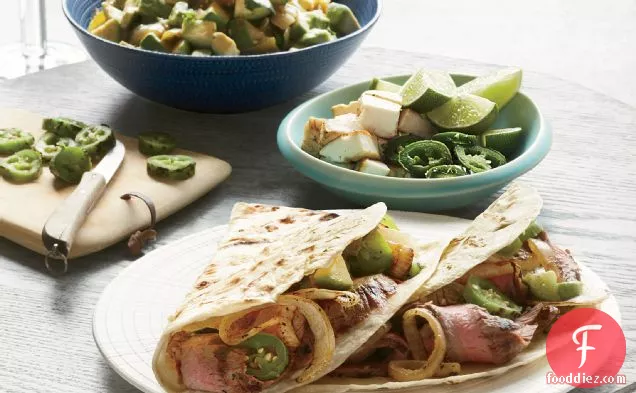 Grilled Steak Tacos with Avocado Salsa