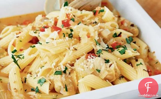 Clam and Red Pepper Penne