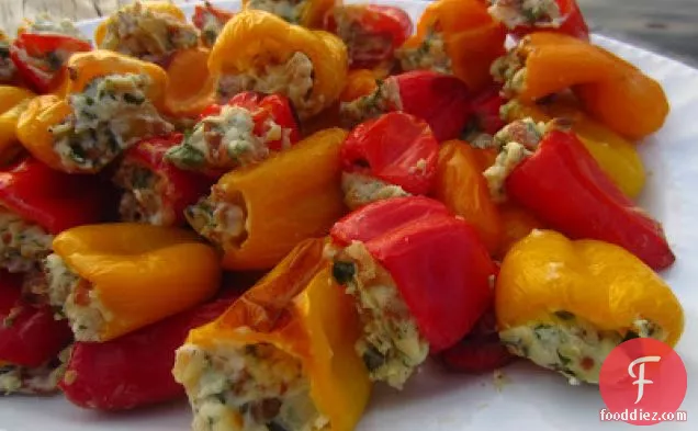 Cheese & Prosciutto Stuffed Baby Bell Peppers