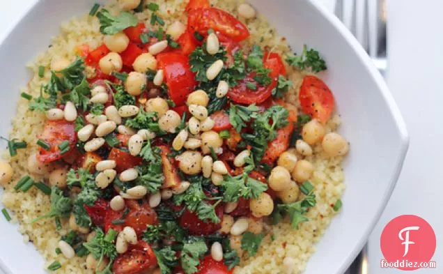 Red Pepper, Chickpeas And Cherry Tomatoes Couscous