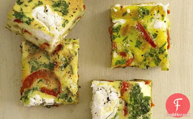 Red Pepper Frittata Squares