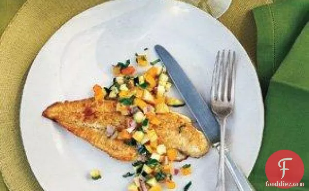 Nick Usner’s Pan-fried Fish With Squash Salsa Recipe