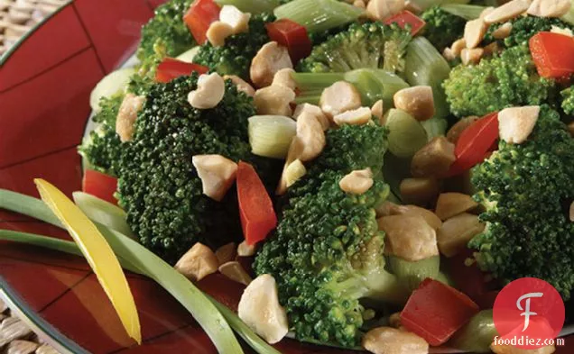 Asian Broccoli and Red Peppers with Peanuts