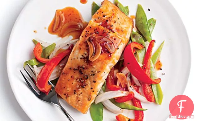 Quick Broiled Salmon with Vegetables