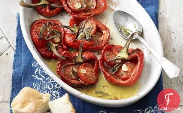 Roasted peppers with tomatoes & anchovies