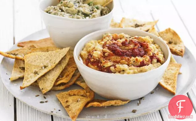 स्मोकी ऑबर्जिन और धनिया डिप