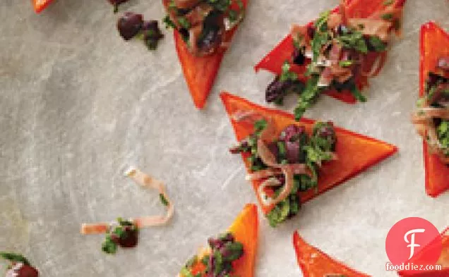 Red Pepper Triangles With Italian Relish