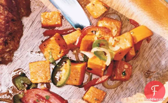 Roasted Sweet Potato Salad With Red Bell Pepper