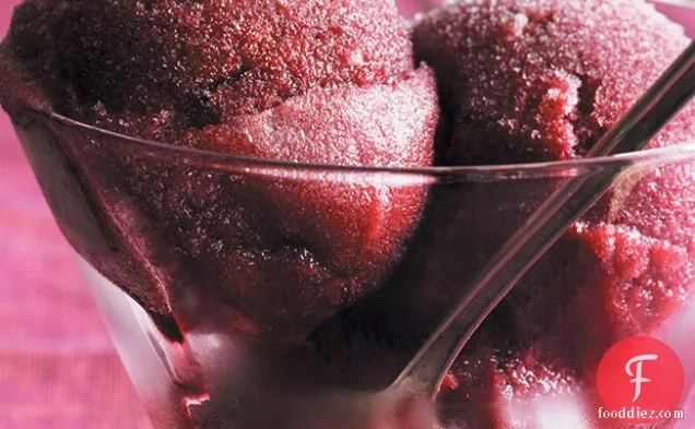 Red Wine–Raspberry Sorbet