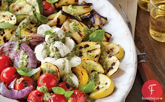 Grilled Vegetable Caprese with Pesto