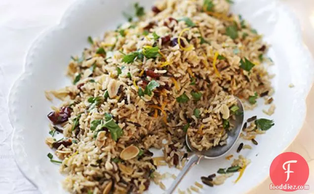Jewelled wild rice with almonds