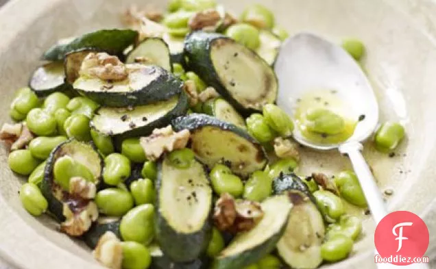 Broad bean & courgette salad