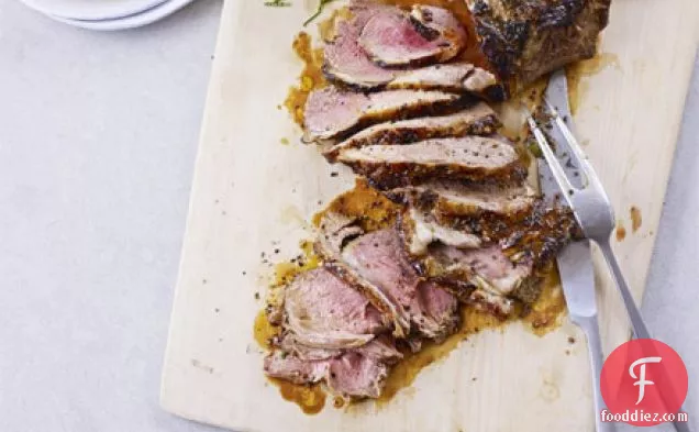 Barbecued Greek lamb with tzatziki