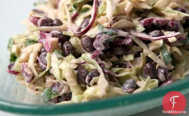Red Pepper Slaw With Black Beans
