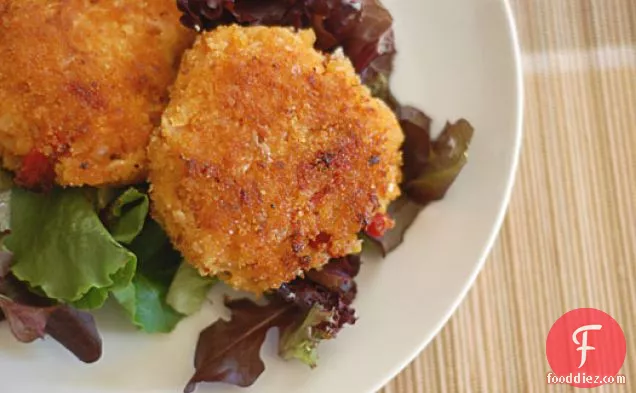 Roasted Red Pepper Risotto Cakes