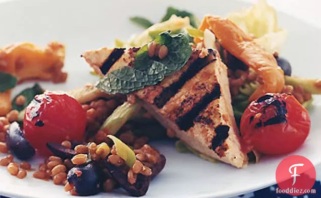 Wheat-Berry Salad with Grilled Tofu