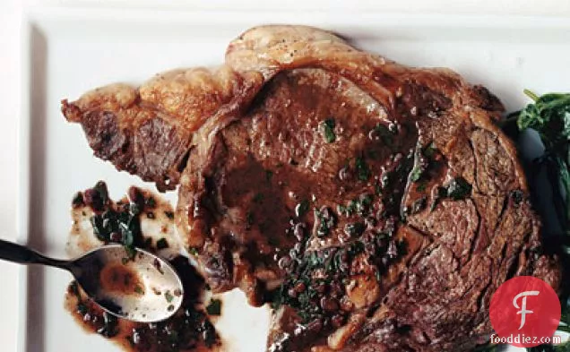 Rib-Eye Steaks in Red-Wine Sauce