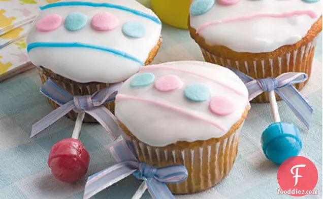Baby Rattle Cupcakes
