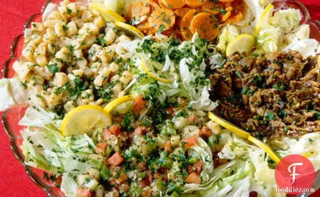 Grilled Tomato, Bell Pepper, and Portobello Salad