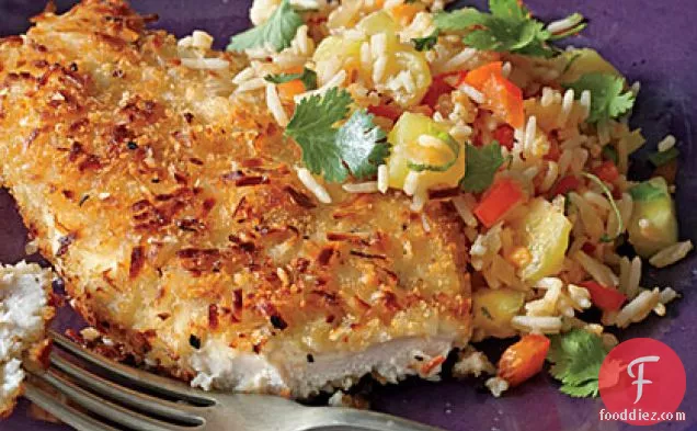 Coconut Chicken with Pineapple Fried Rice