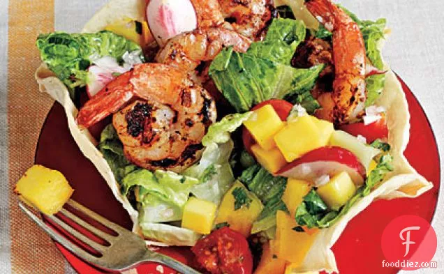 Chipotle-Rubbed Shrimp Taco Salad