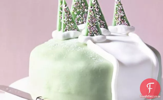 Frosty forest cake