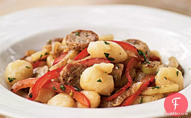Gnocchi with Chicken Sausage, Bell Pepper, and Fennel