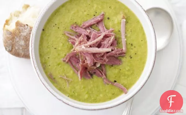 Split pea & green pea smoked ham soup