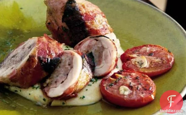 Chicken ballottines with sage & pancetta